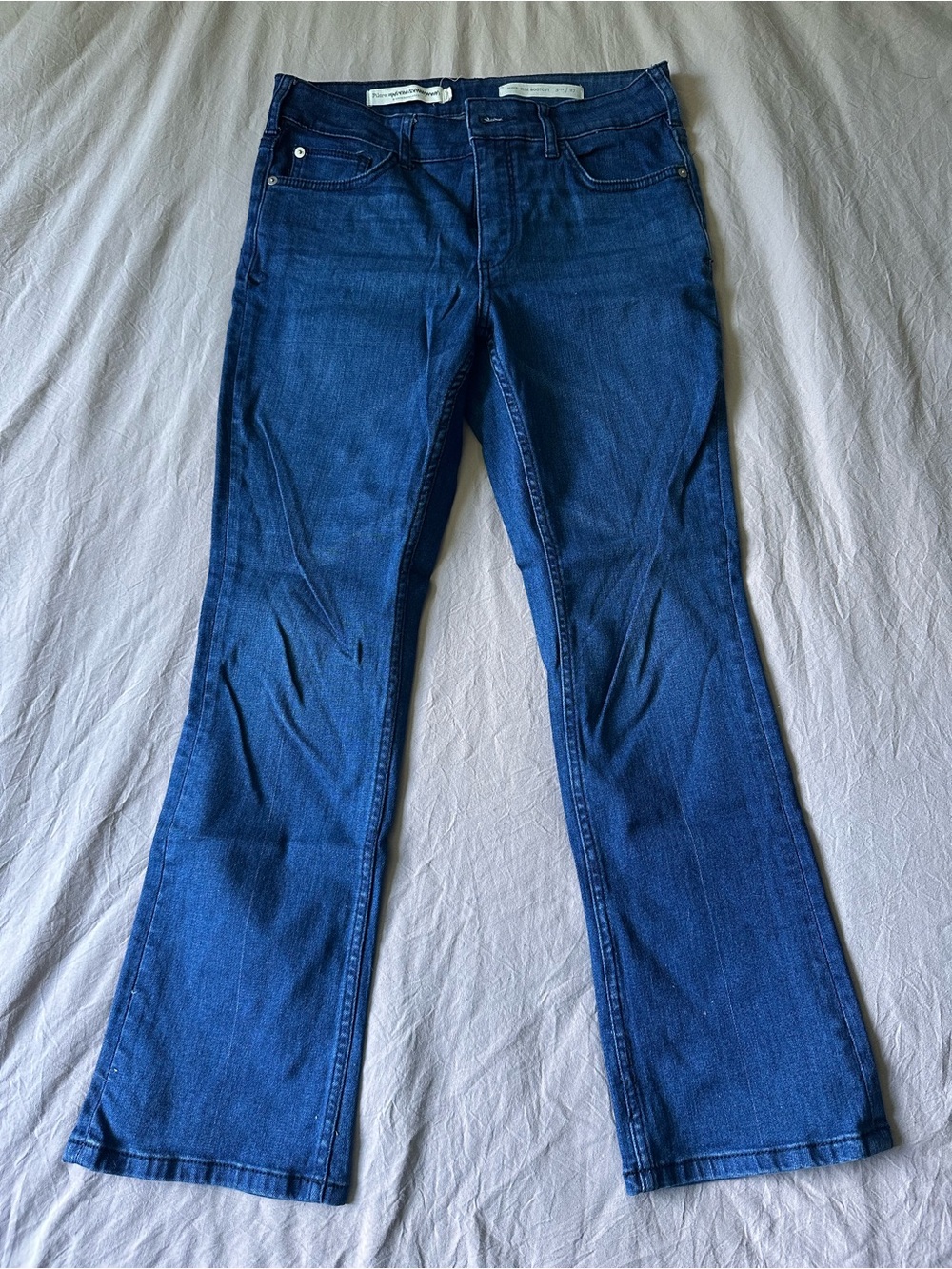 Pilcro and the Letterpress Dark Blue High-rise Bootcut Jeans